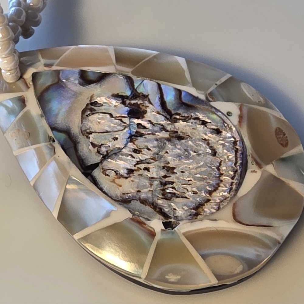 Boho Beach Statement Abalone Shell Style Neklace … - image 3